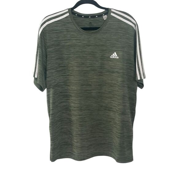 Adidas Primegreen Aeroready Men’s XL Green Short Sleeved Shirt Workout Running - Picture 1 of 4